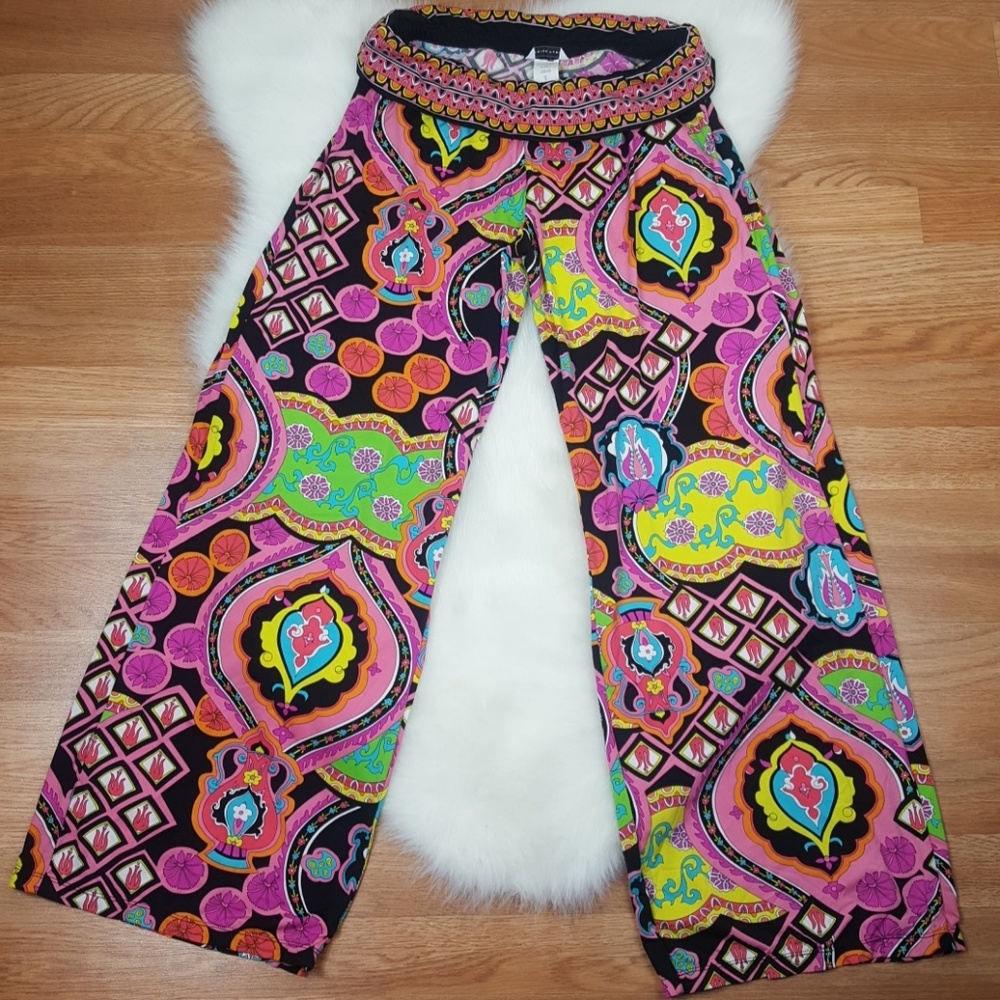 Trina Turk Wide Leg Bright Lounge Pants Small